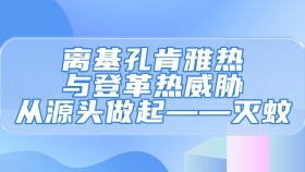 远离基孔肯雅热与登革热威胁，从源头做起——灭蚊